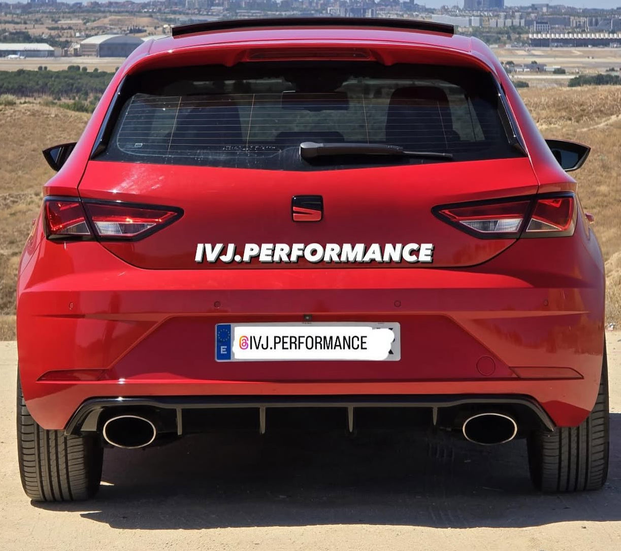 Difusor trasero SEAT leon 5f mk3 doble escape 2017-2020