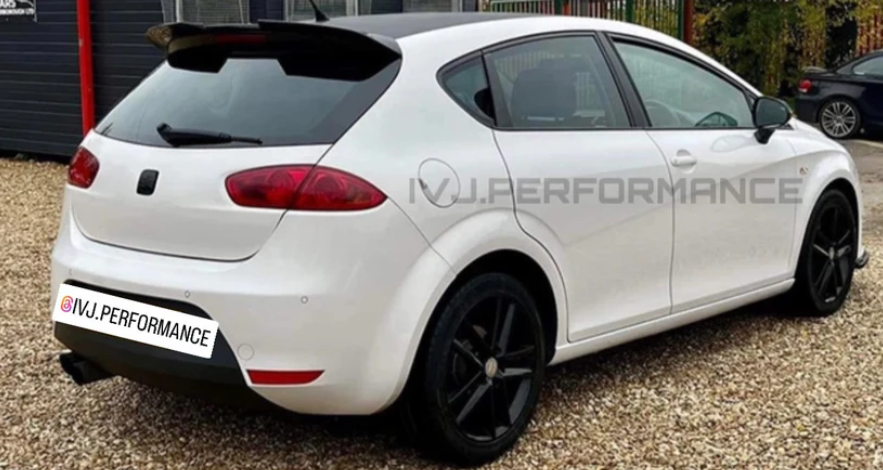 ALERON + LIP DELANTERO SEAT LEON MK2 CUPRA, NEGRO BRILLO