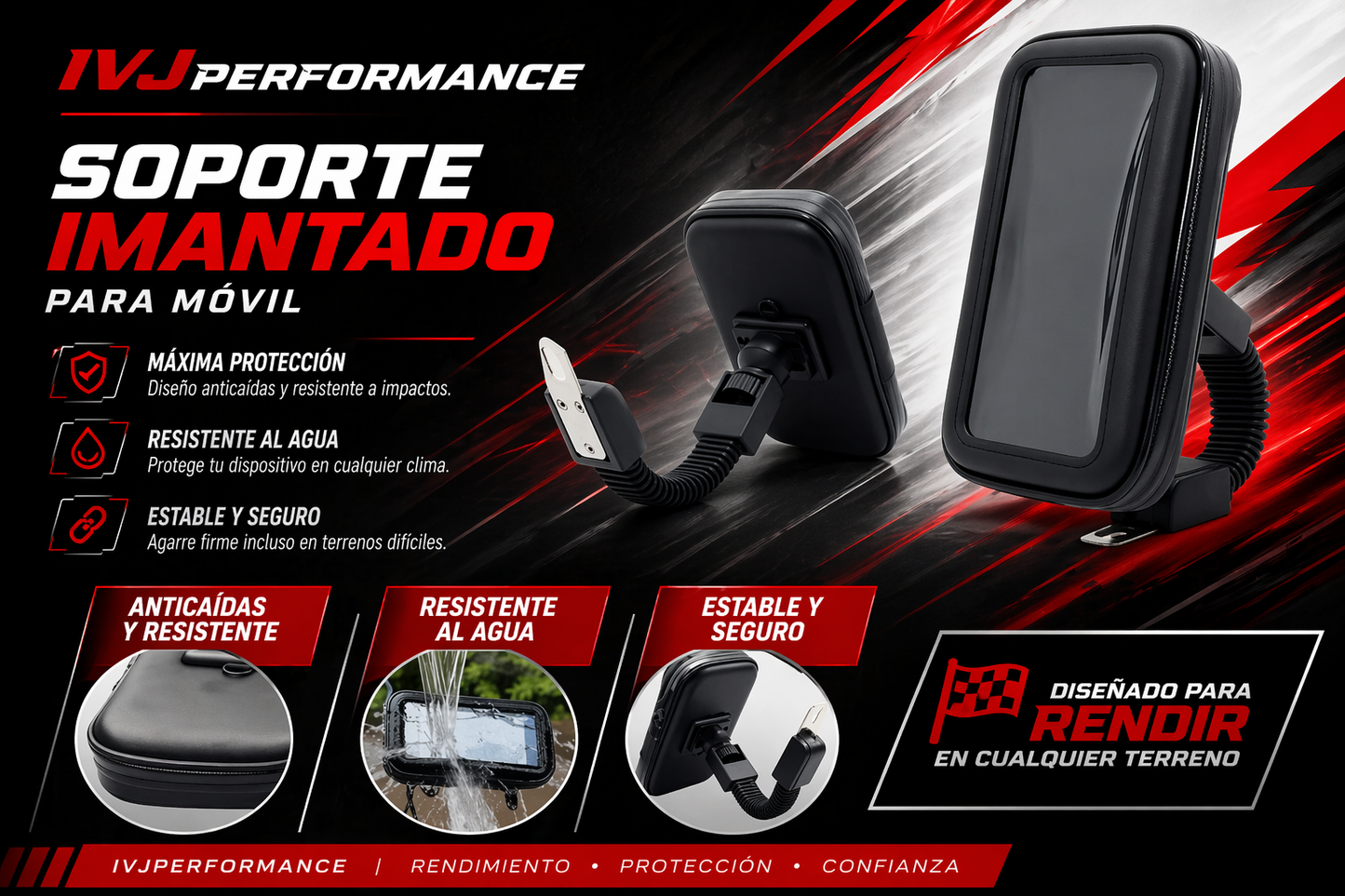 SOPORTE MÓVIL MOTO UNIVERSAL