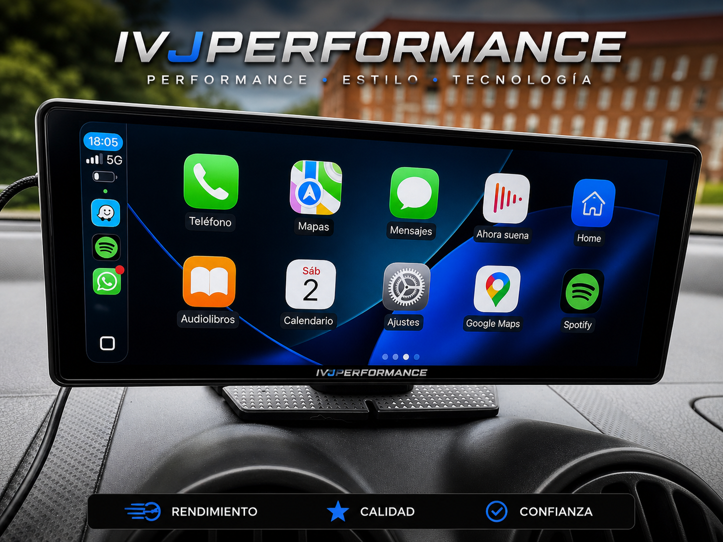 Pantalla Multimedia Coche 10.26” CarPlay + Android Auto + Cámara Dual | IVJPERFORMANCE