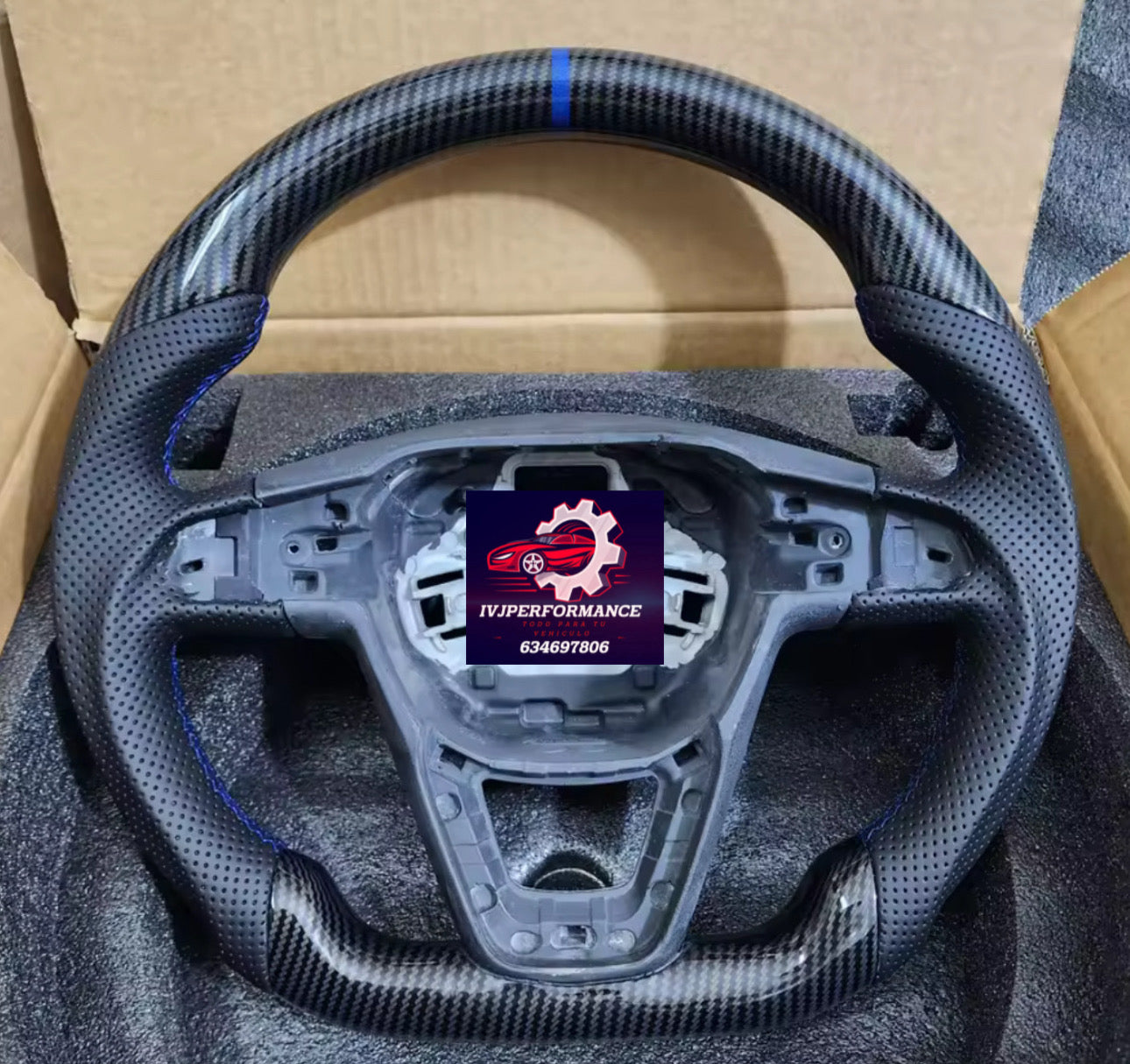 Volante Seat leon 5f mk3  CARBONO + Cuero